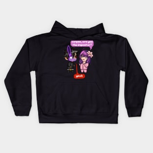 Corpse Husband and Lilypichu Chibi Kids Hoodie